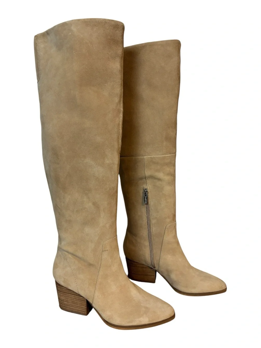 Vince Camuto Knee High Nestel Pull On boots suede women’s size US 8M EU 38.5